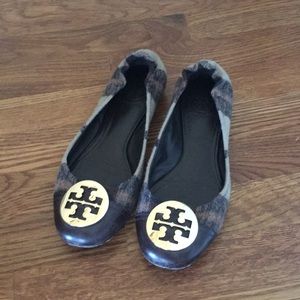 Tory Burch Flats brown plaid size 7.5M